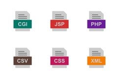 Set Of File Formats Icons Product Image 1