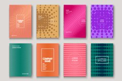 Minimalist modern cover. Dynamic colorful halftone geometric Product Image 1