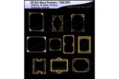 art deco frames / art deco frames clipart / art deco frames silhouette / art deco gold frames / art deco silver frame / digital/High Quality Product Image 3