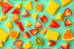 Colorful Fresh Fruits Background Product Image 1