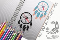 Compass Dreams SVG, Silhouette Studio, Cricut, Eps, Jpeg Product Image 1