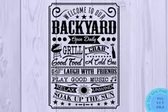 Backyard Rules Svg Family Svg Farmhouse Svg Farmhouse Sign Product Image 2