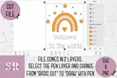New baby card | Paper cutting | Cut and draw card svg Product Image 3