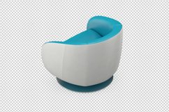 Isometric Arm Chair 3D isolated render Product Image 1