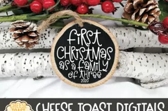 Christmas Ornament SVG | First Christmas As A Family Of... Product Image 2