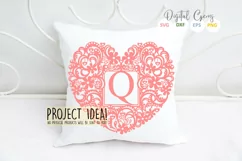 Letter Q paper cut design. SVG / DXF / EPS / PNG files Product Image 3