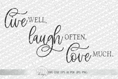 Live Well Laugh Often Love Much Farmhouse Sign SVG and More Product Image 2