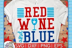 Red Wine And Blue SVG DXF PNG EPS Cutting Files Product Image 1