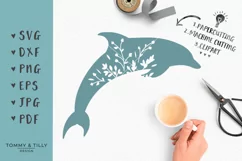Dolphin Silhouette - SVG DXF PNG EPS JPG PDF Cutting File Product Image 2