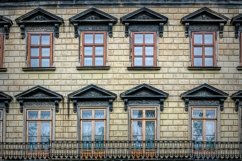 Beautiful facade of an old residential historical building Product Image 1
