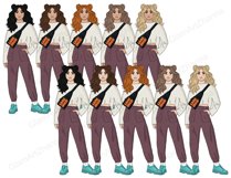 Gamer Girl GIRLS Chill Illustration Planner Stickers - PNG Product Image 3