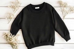 black Sweatshirt Mockup Product Image 1