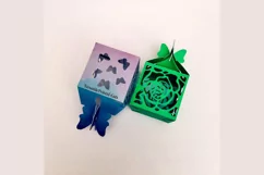 Butterfly top box template - gift box, treat box, favor box Product Image 6