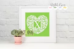 Letter X paper cut design. SVG / DXF / EPS / PNG files Product Image 2