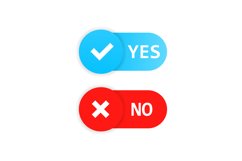 Yes and no button. Acceptance and rejection sign. Vector Product Image 1