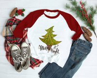 Merry &amp; Bright Christmas | Christmas Tree | Christmas Shirt Product Image 3
