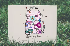 Cat Meow Sublimation PNG, Cute Kitty Cat Product Image 4