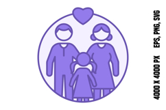Colored Family Icon Product Image 1