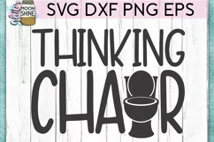Thinking Chair Bathroom SVG DXF PNG EPS Cutting Files Product Image 2