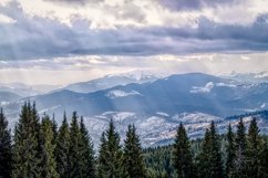 Winter cloudy landscape of the Carpathian Mountains Product Image 1