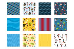 Pirates Kids Patterns and illustrations, vector Product Image 2