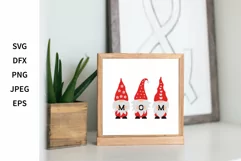 Mothers Day gnomes holding letters MOM. Mother's Day SVG Product Image 2