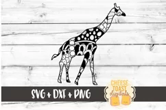 Giraffe - Zen Doodle Art - Animal SVG PNG DXF Files Product Image 2