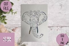 3D Floral Elephant | Paper cutting | Elephant SVG Product Image 3