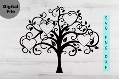 Family Tree 4 members svg/png/dxf file Family reunion svg Product Image 2