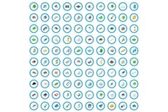 100 structure icons set, isometric 3d style Product Image 1
