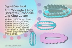 Frill Triangle 2 Hair Barrette/Crocodile Clay Cutter Product Image 1