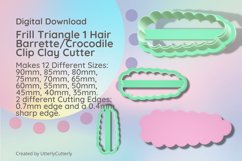 Frill Triangle 1 Hair Barrette/Crocodile Clay Cutter Product Image 1