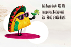 Watercolor Cinco de Mayo Taco Clipart Product Image 5