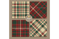 Classic Christmas Plaid Digital Papers Product Image 5