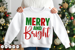 Merry And Bright SVG for Family Gifts and Holiday Crafts Product Image 5