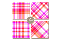 Neon Valentine Plaid Digital Papers Product Image 5