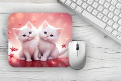 Cute Cat Mousepad Sublimation Design, Animal Mousepad PNG Product Image 1