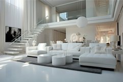 Modern white living room interior Product Image 1