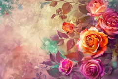 Orange Flowers Background Wallpaper Product Image 1