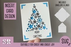 Christmas insert card design| Paper cutting | Cricut Joy svg Product Image 1
