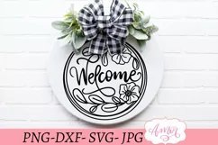 Welcome round sign svg, Porch sign svg Product Image 2