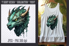 Watercolor Fantasy Dragon design, transparent PNG/JPEG 300dp Product Image 1