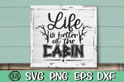 Life Is Better At The Cabin- Wood Sign - Camping LED Bucket Product Image 1