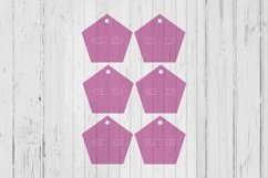 Pentagon hoops Earrings card template svg png ai files Product Image 1