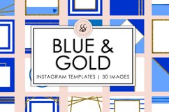 Blue and Gold Instagram Templates Product Image 1