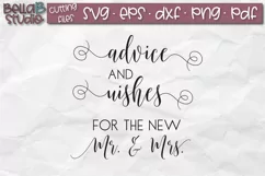 Wedding Sign SVG, Advice And Wishes For The New Mr And Mrs Product Image 2