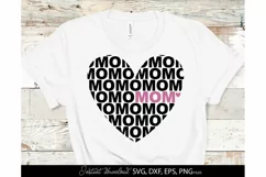 Mothers Day shirt with heart - Mama Love Svg - Mum Shirt Svg Product Image 3