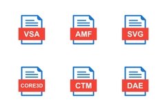 Set Of File Formats Icons Product Image 1