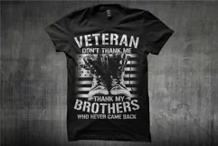 Veteran Don't Thank Me - USA Military Veterans T-Shirt Product Image 1