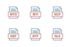 Set Of File Formats Icons Product Image 1